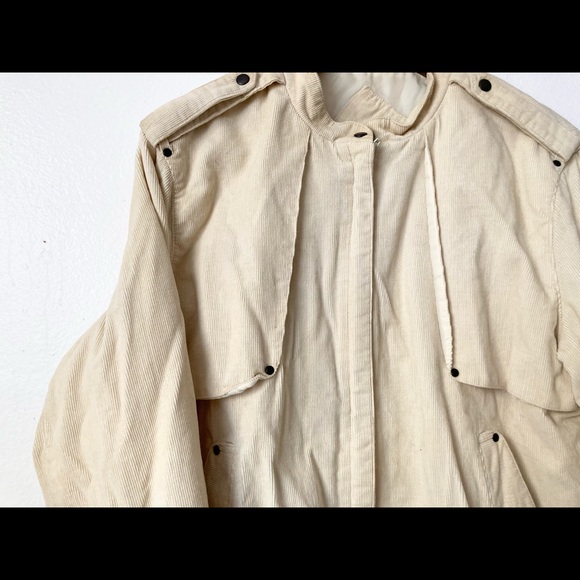 Cream Cotton Windbreaker Jacket - Picture 2 of 2